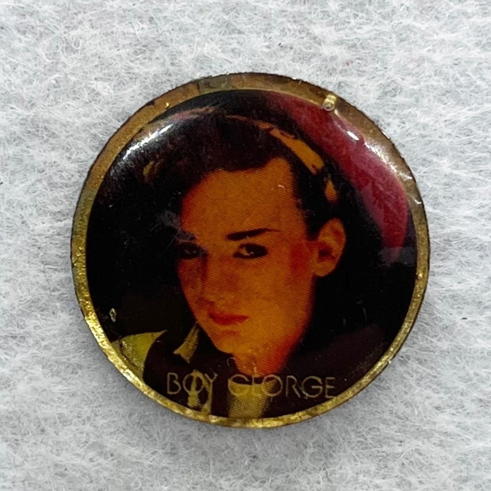 🔮 5/$25 Vintage Boy George‎ Pin